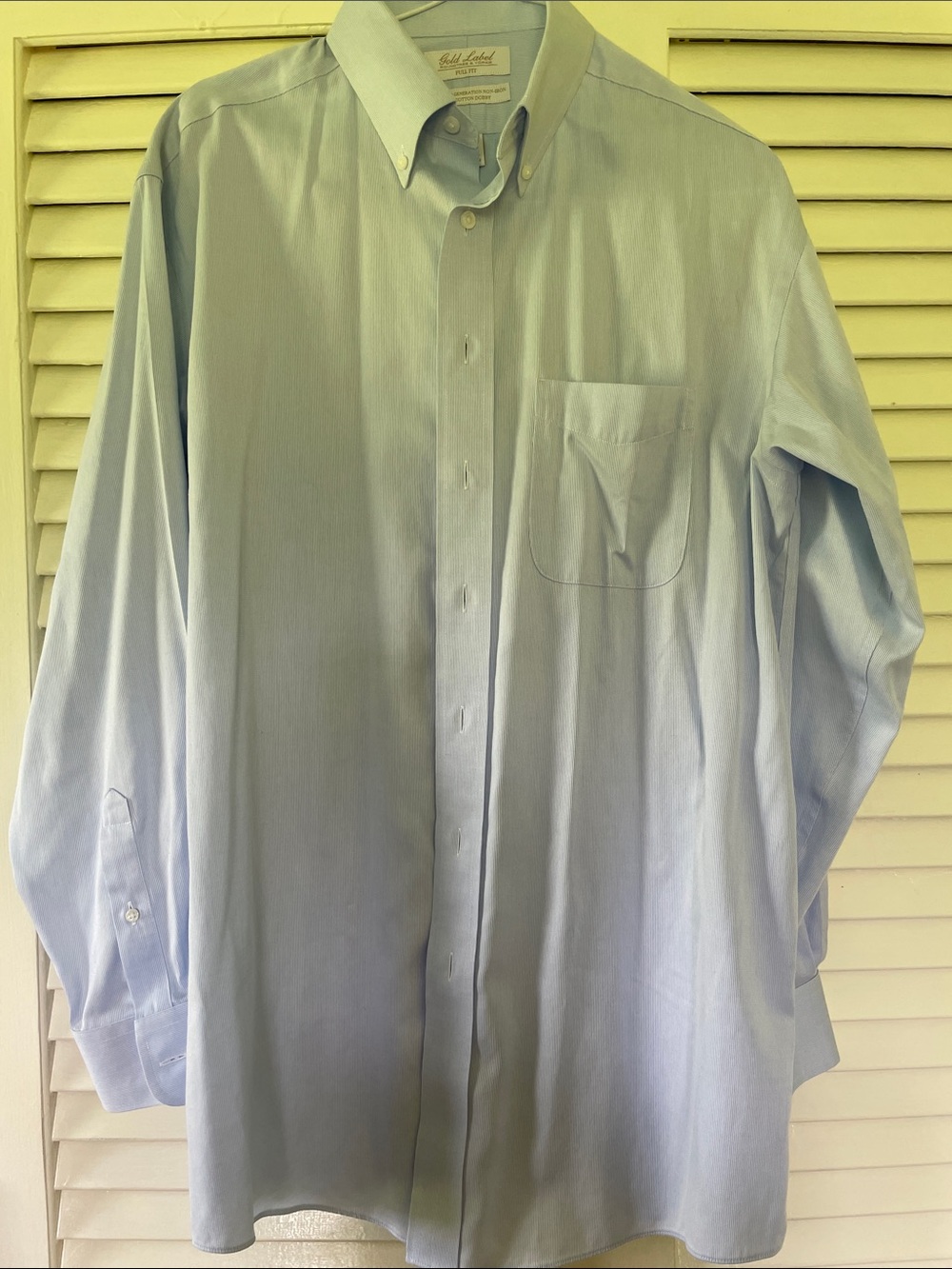 Roundtree & Yorke Gold Label Light Blue Button-Down Dress Shirt
